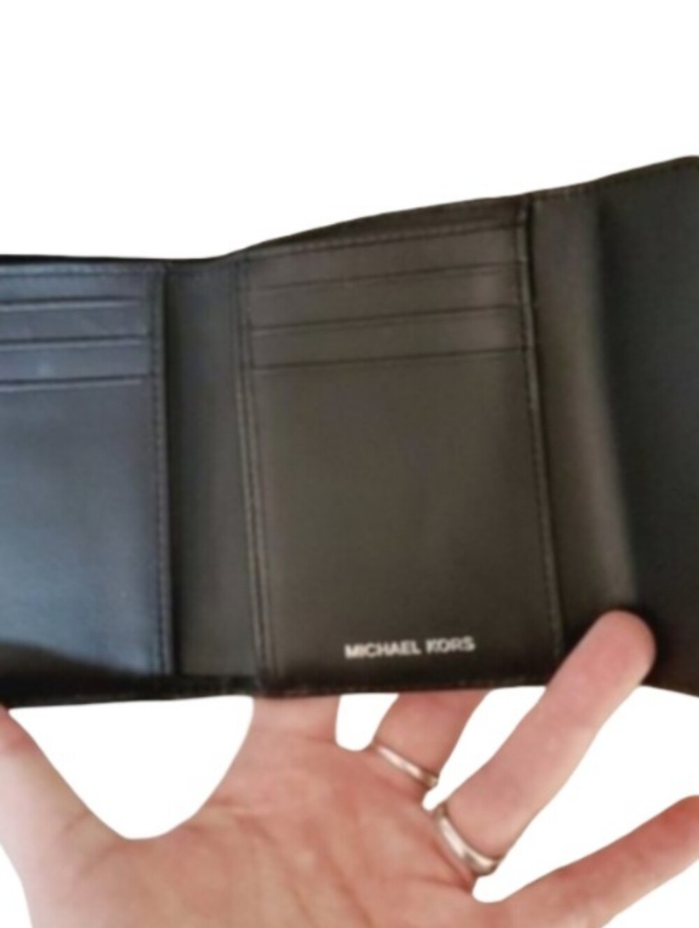 Michael Kors Small Snake Embossed Leather Envelope Compact Wallet Purse  Clutch